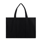 Grote notitieboekjestas van gerecycled canvas met veilig vak, 400 g/m2 kleur zwart