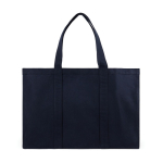 Grote notitieboekjestas van gerecycled canvas met veilig vak, 400 g/m2 kleur marineblauw