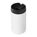 Thermosbeker van gerecycled rvs met draaibare deksel 250 ml kleur wit