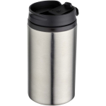 Thermische beker van gerecycled roestvrij staal met draaidekksel 250 ml kleur mat zilver
