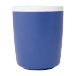 Keramische mok met matte buitenkant en witte binnenkant 310ml kleur koningsblauw tweede weergave voorkant