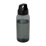 Gerecyclede plastic drinkfles voor op kantoor met breed handvat 500ml kleur zwart