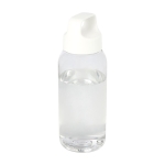 Gerecyclede plastic drinkfles voor op kantoor met breed handvat 500ml kleur wit
