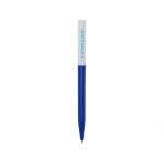 Gerecyclede plastic pen van verschillende kleuren met blauwe inkt met afdrukgebied