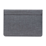 Laptophoes Herschel Spokane™ van gerecycled polyester, 15-16” kleur gemarmerd grijs tweede weergave achterkant