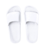 EVA-slippers voor het strand maat 40-41 en pantoffels met brede bandjes kleur wit  negende weergave