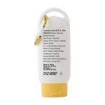 Zonnebrandcrème SPF 30 met karabijnhaak en bijpassende dop 60ml kleur geel derde weergave
