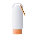Zonnebrandcrème SPF 30 met karabijnhaak en bijpassende dop 60ml kleur oranje eerste weergave