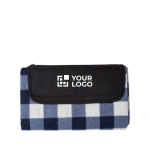 Kleurrijk geruit picknickkleed bedrukken 150 g/m2 Caly kleur ultramarijn blauw met jouw bedrukking