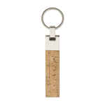Elegante kurken sleutelhanger met metalen details Cork kleur bruin eerste weergave