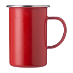 Vintage emaille mok bedrukken van metaal 550ml Big Metal kleur rood eerste weergave