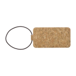 Kurken kofferlabels bedrukken met logo Cork kleur bruin eerste weergave