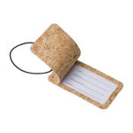 Kurken kofferlabels bedrukken met logo Cork kleur bruin tweede weergave