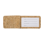 Kurken kofferlabels bedrukken met logo Cork kleur bruin derde weergave