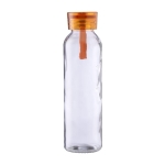 Glazen drinkfles met siliconen dop en bijpassende riem 500ml kleur oranje eerste weergave