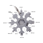 Multitool gereedschap met logo Snowflake kleur zilver derde weergave