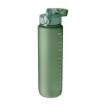 Drinkfles van RPET met capaciteit en drinkuren bedrukt 1L vijfde weergave