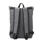 Oprolbare RPET 600D rugzak met klittenbandsluiting en gesp kleur grijs tweede weergave
