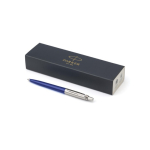 Parker Jotter balpen, gerecyclede in geschenkverpakking, zwarte inkt kleur marineblauw vierde weergave