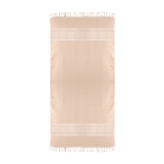 Pareo handdoek van gerecycled katoen met gestreept design 200 g/m2 kleur beige eerste weergave