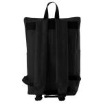 Roll-top rugzak van polyester met verticale rits aan de voorkant derde weergave
