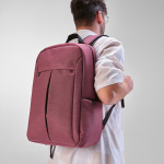 Nylon gerecyclede rugzak met waterdichte ritsen 22L 15,6” kleur bordeaux tweede sfeerweergave