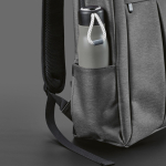 Nylon gerecyclede rugzak met waterdichte ritsen 22L 15,6” kleur donkergrijs gedetailleerde weergave