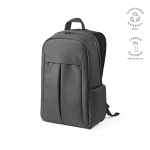 Nylon gerecyclede rugzak met waterdichte ritsen 22L 15,6” kleur donkergrijs
