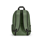 Nylon gerecyclede rugzak met waterdichte ritsen 22L 15,6” kleur miliair groen achter weergave
