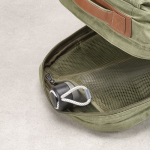 Katoenen gerecyclede rugzak met waxcoating 230 g/m2 kleur miliair groen vierde weergave