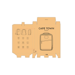 Katoenen gerecyclede rugzak met waxcoating 230 g/m2