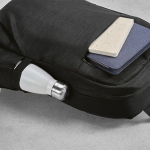 Rugzak van 300D RPET met voorritsvak 18L 15,6” kleur zwart gedetailleerde weergave
