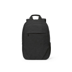 Rugzak van 300D RPET met voorritsvak 18L 15,6” kleur zwart vooraanzicht