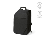 Rugzak van 300D RPET met voorritsvak 18L 15,6” kleur zwart