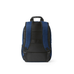 Rugzak van 300D RPET met voorritsvak 18L 15,6” kleur blauw achter weergave