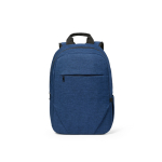 Rugzak van 300D RPET met voorritsvak 18L 15,6” kleur blauw vooraanzicht