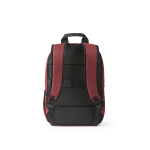 Rugzak van 300D RPET met voorritsvak 18L 15,6” kleur rood achter weergave