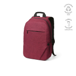 Rugzak van 300D RPET met voorritsvak 18L 15,6” kleur rood