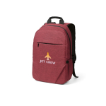 Rugzak van 300D RPET met voorritsvak 18L 15,6” kleur rood