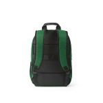Rugzak van 300D RPET met voorritsvak 18L 15,6” kleur groen achter weergave