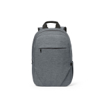 Rugzak van 300D RPET met voorritsvak 18L 15,6” kleur lichtgrijs vooraanzicht