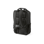 Polyester gerecyclede rugzak met laptopvak 18L kleur zwart tweede weergave