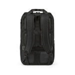Polyester gerecyclede rugzak met laptopvak 18L kleur zwart achter weergave