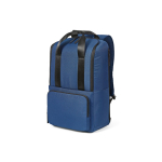 Polyester gerecyclede rugzak met laptopvak 18L kleur blauw