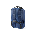 Polyester gerecyclede rugzak met laptopvak 18L kleur blauw tweede weergave