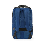 Polyester gerecyclede rugzak met laptopvak 18L kleur blauw achter weergave