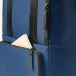Polyester gerecyclede rugzak met laptopvak 18L kleur blauw derde detail weergave