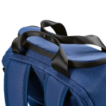 Polyester gerecyclede rugzak met laptopvak 18L kleur blauw vierde detail weergave