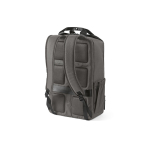 Polyester gerecyclede rugzak met laptopvak 18L kleur grijs tweede weergave