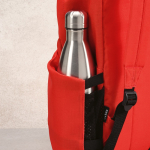 Laptoprugzak van RPET met ripstop afwerking 15,6” kleur rood gedetailleerde weergave